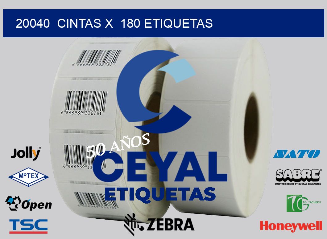 20040  cintas x  180 etiquetas