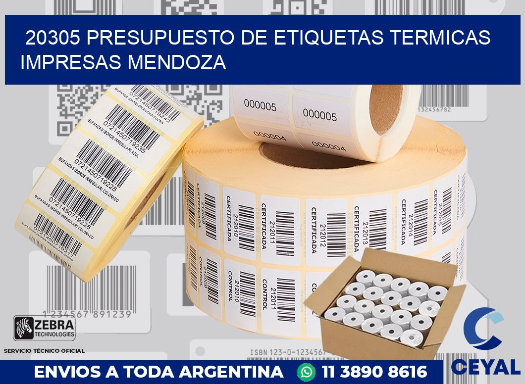 20305 PRESUPUESTO DE ETIQUETAS TERMICAS IMPRESAS MENDOZA