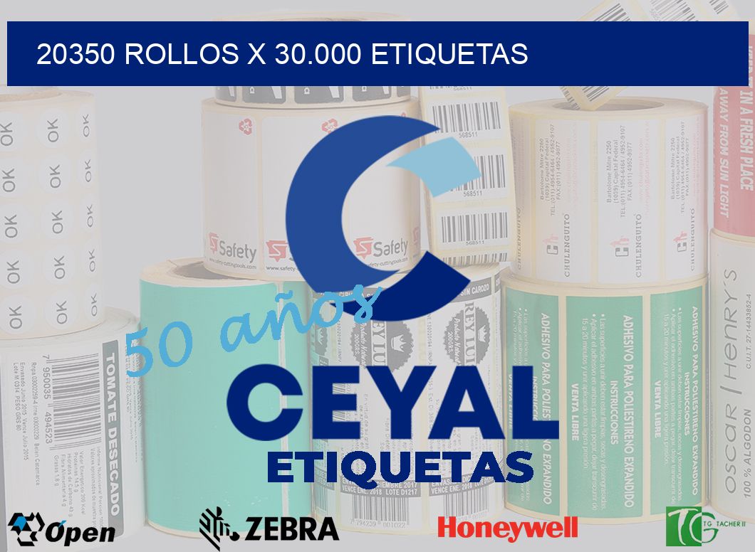 20350 Rollos x 30.000 etiquetas