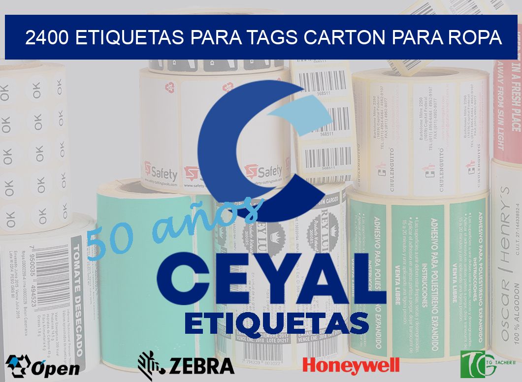 2400 ETIQUETAS PARA TAGS CARTON PARA ROPA