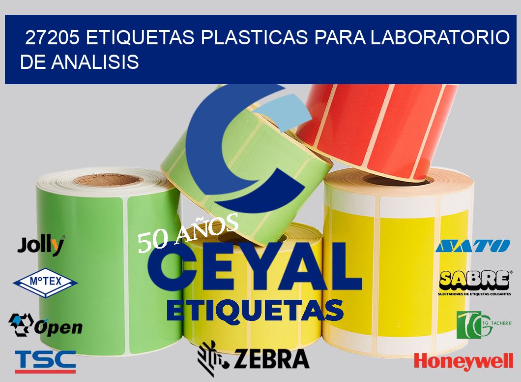 27205 ETIQUETAS PLASTICAS PARA LABORATORIO DE ANALISIS