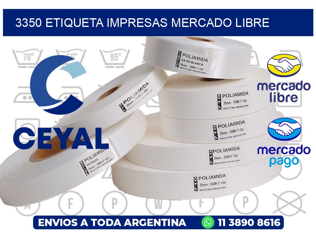 3350 ETIQUETA IMPRESAS MERCADO LIBRE