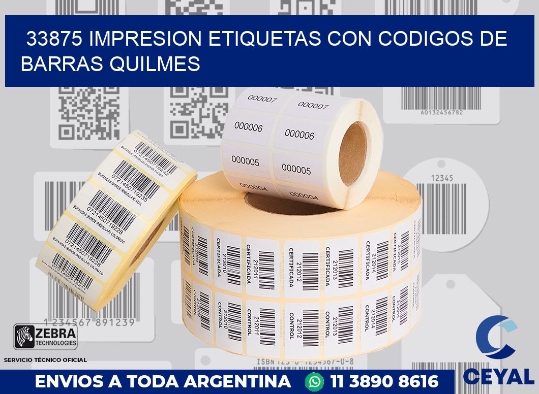 33875 IMPRESION ETIQUETAS CON CODIGOS DE BARRAS QUILMES