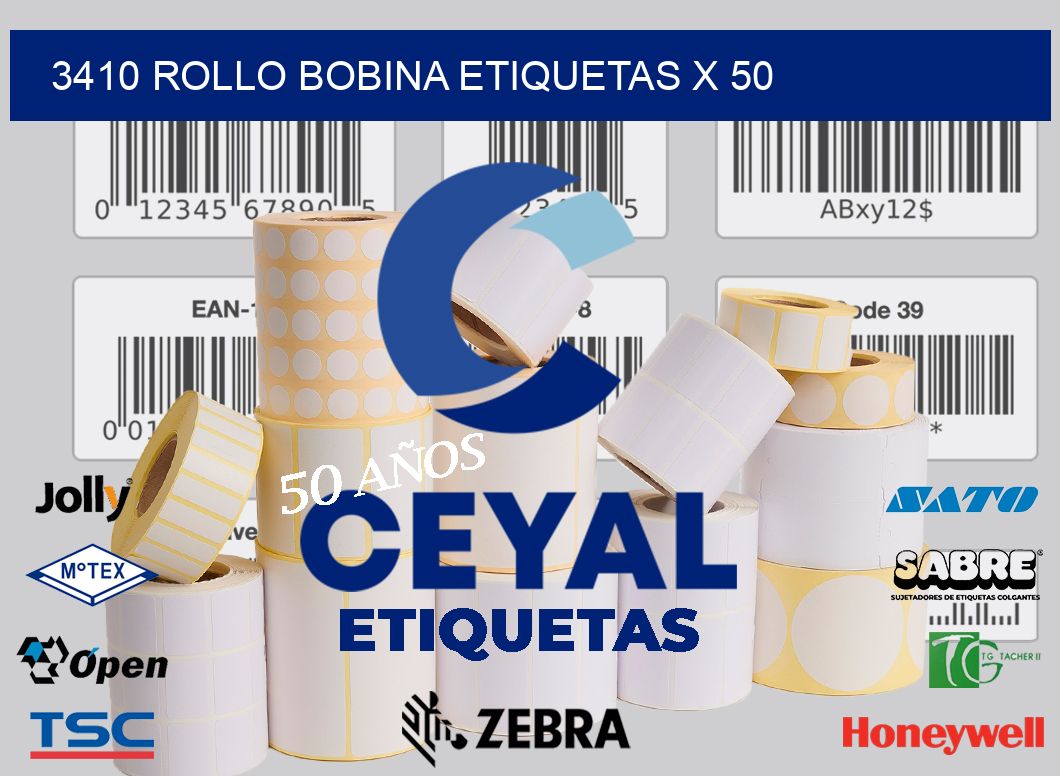 3410 Rollo bobina etiquetas x 50