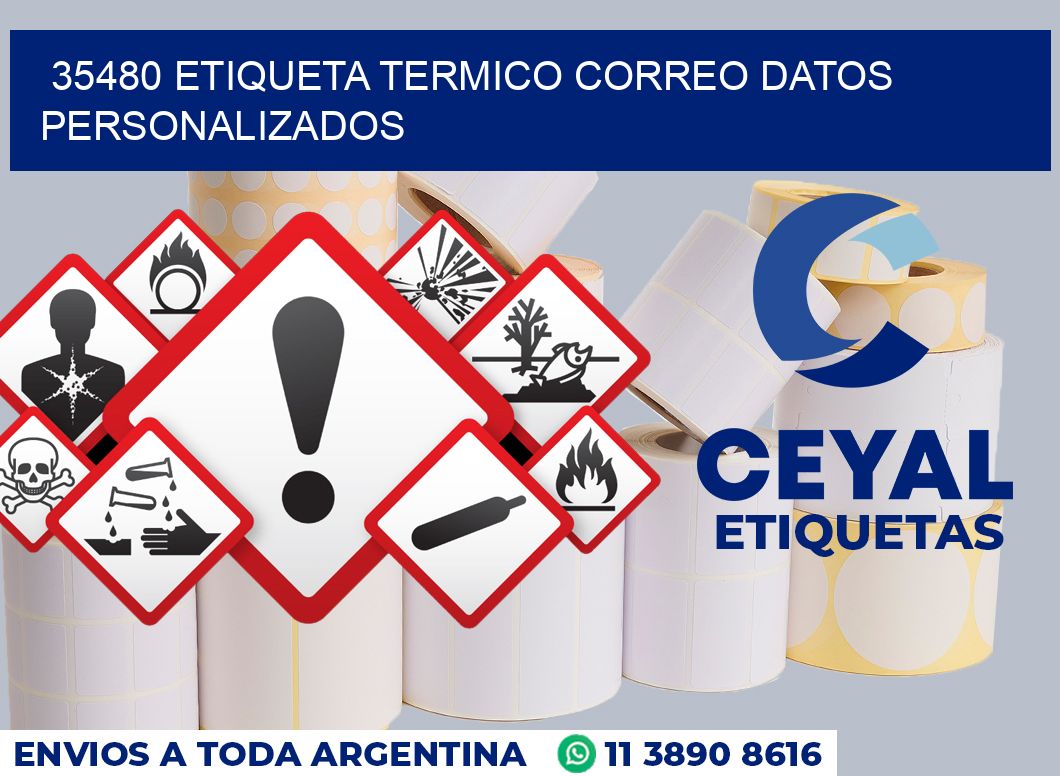 35480 ETIQUETA TERMICO CORREO DATOS PERSONALIZADOS