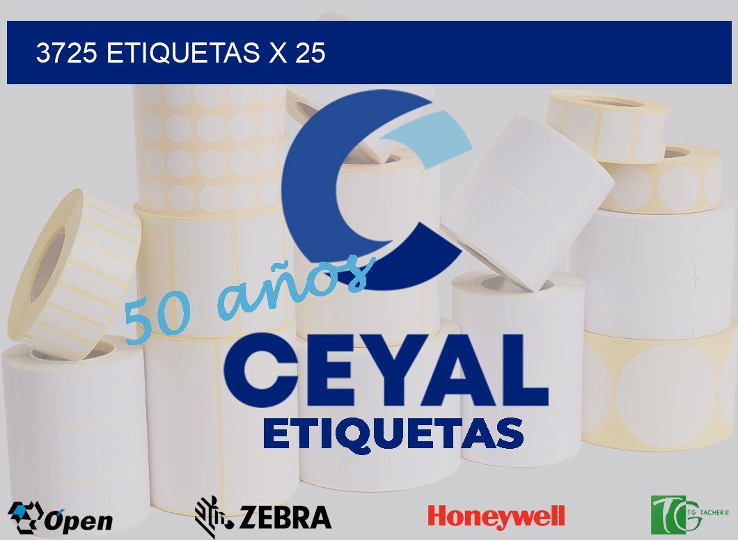 3725 Etiquetas x 25