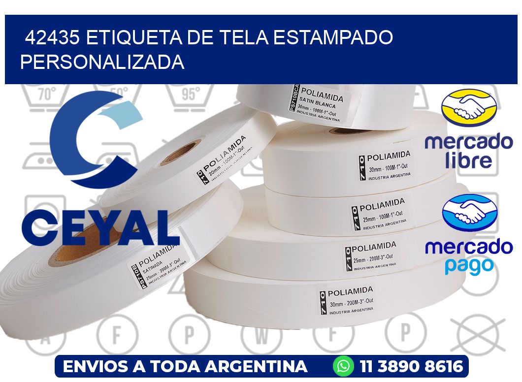 42435 ETIQUETA DE TELA ESTAMPADO PERSONALIZADA