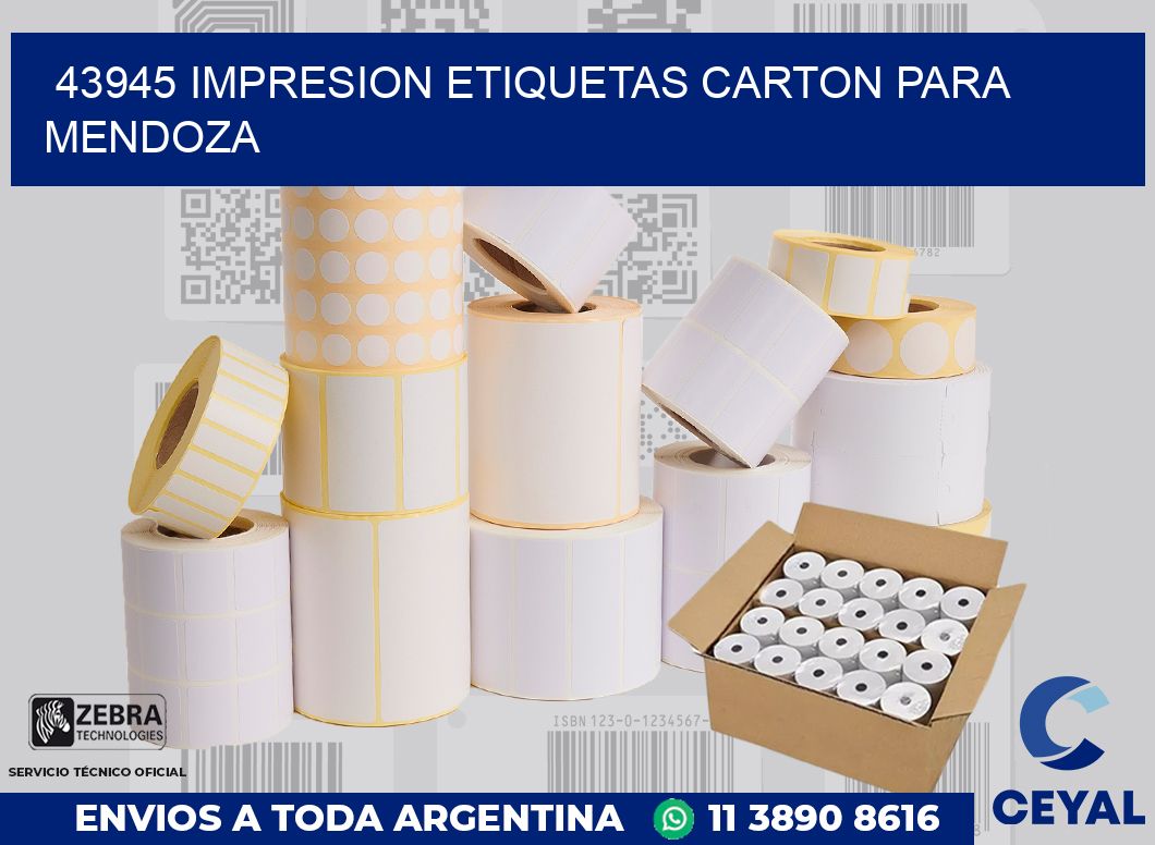 43945 IMPRESION ETIQUETAS CARTON PARA MENDOZA