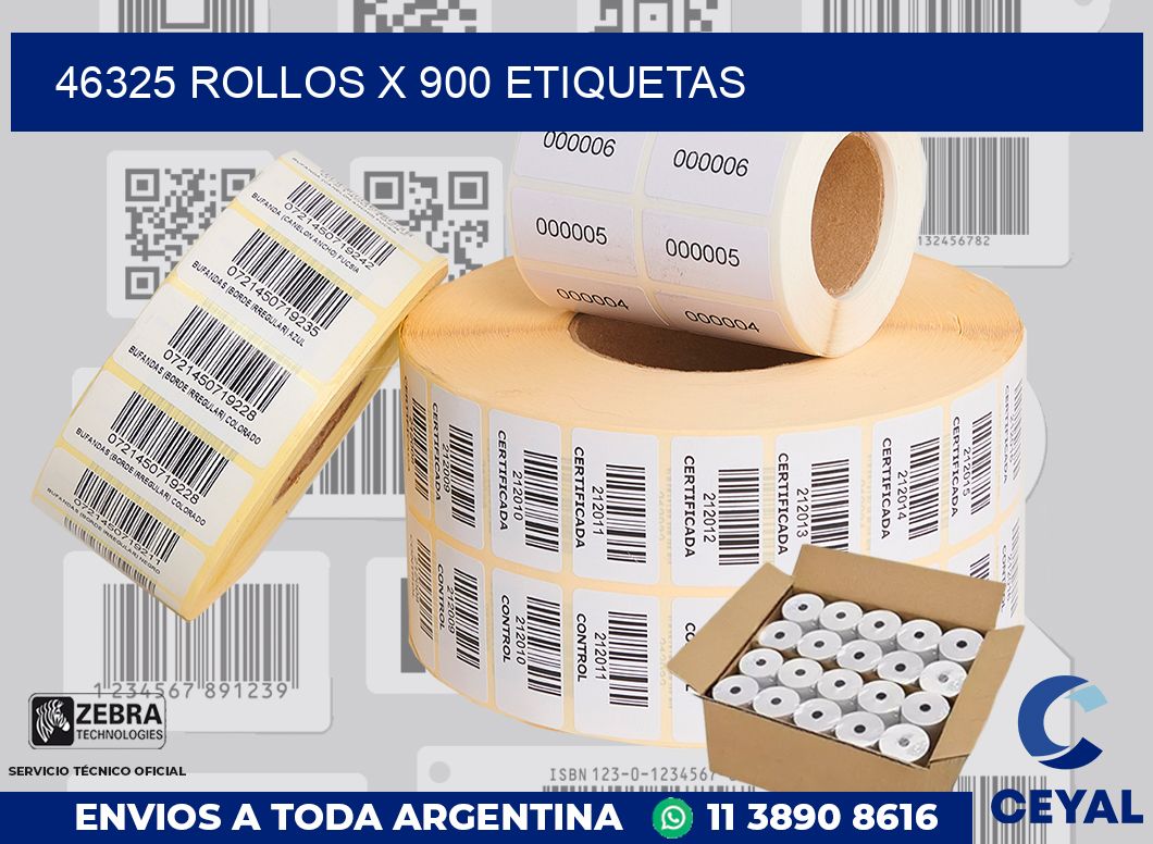 46325 Rollos x 900 etiquetas