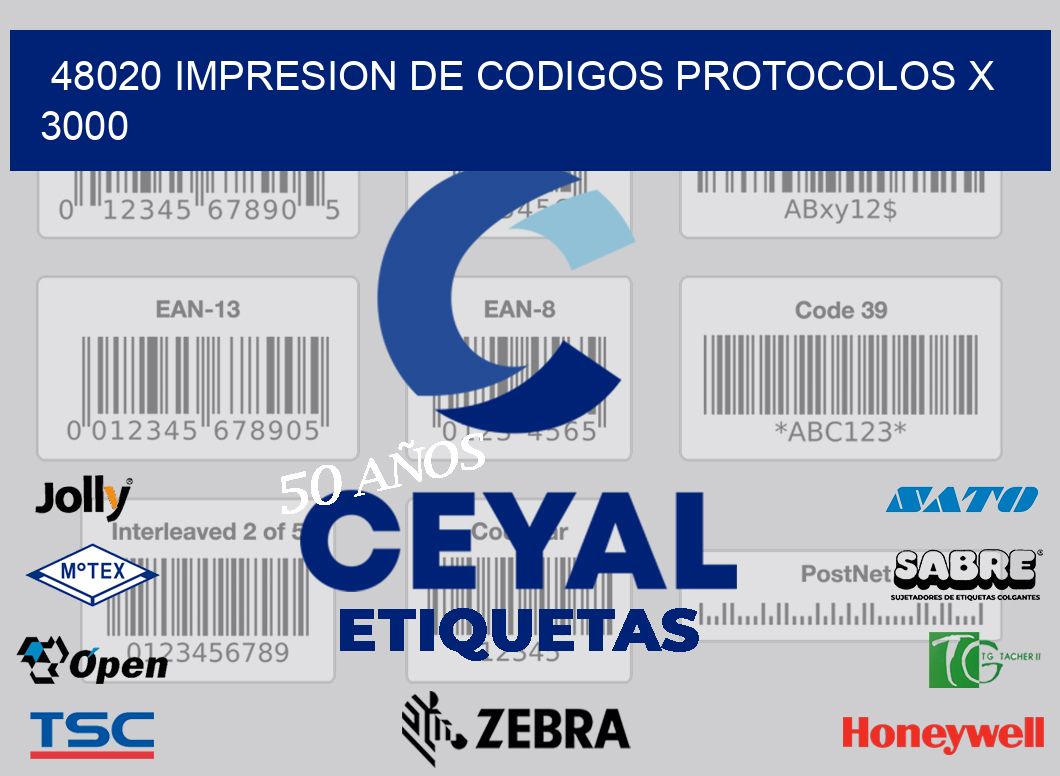 48020 impresion de codigos protocolos x 3000