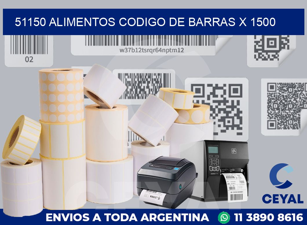 51150 alimentos codigo de barras x 1500