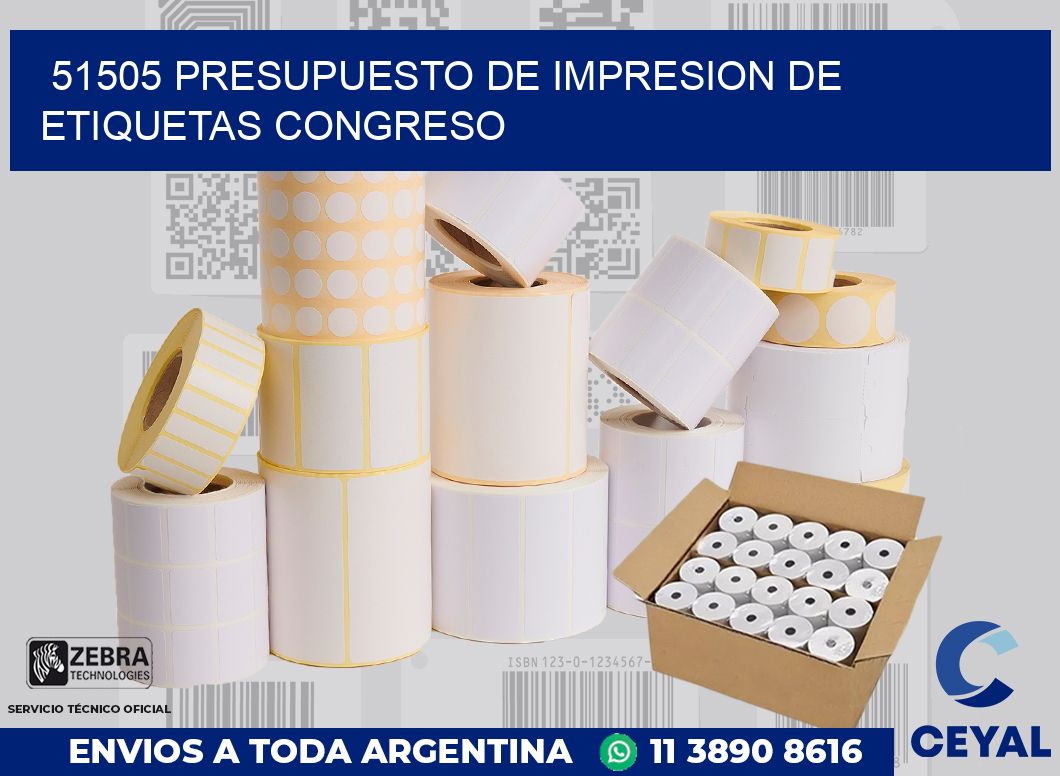 51505 PRESUPUESTO DE IMPRESION DE ETIQUETAS CONGRESO