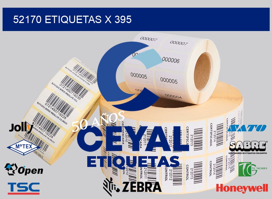 52170 Etiquetas x 395