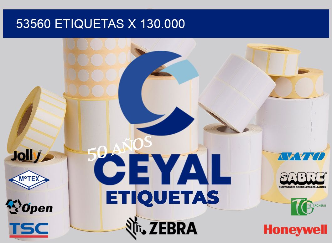 53560 Etiquetas x 130.000
