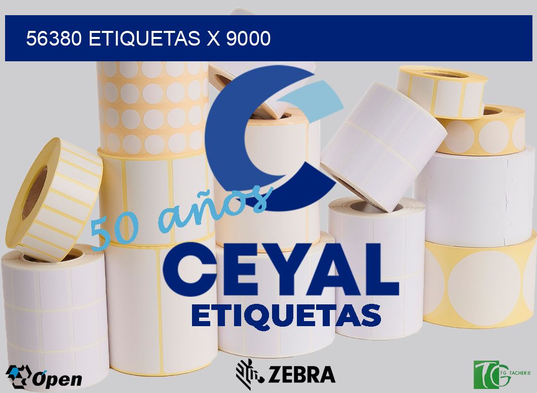 56380 Etiquetas x 9000