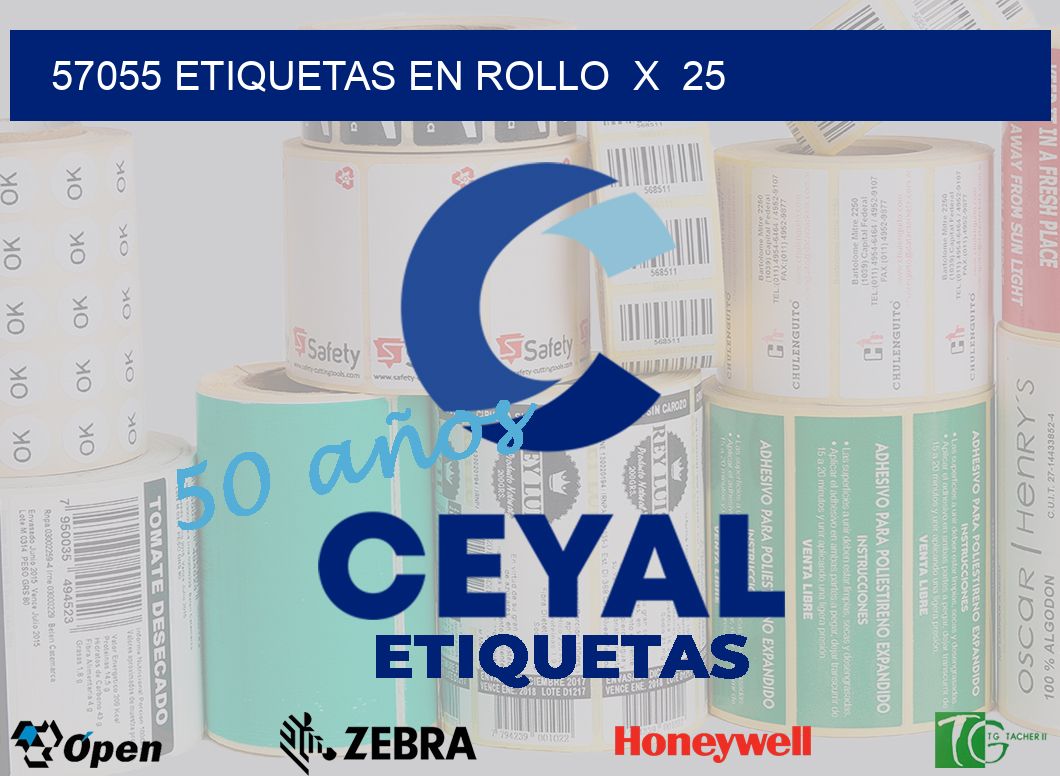 57055 etiquetas en rollo  x  25