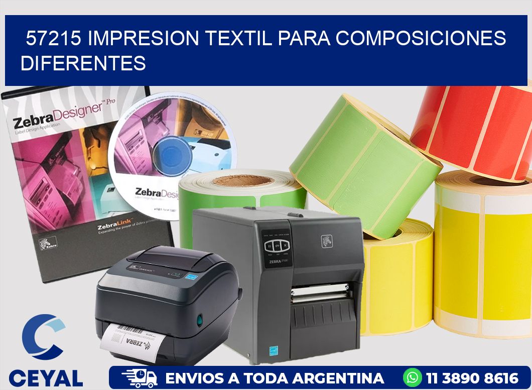 57215 IMPRESION TEXTIL PARA COMPOSICIONES DIFERENTES