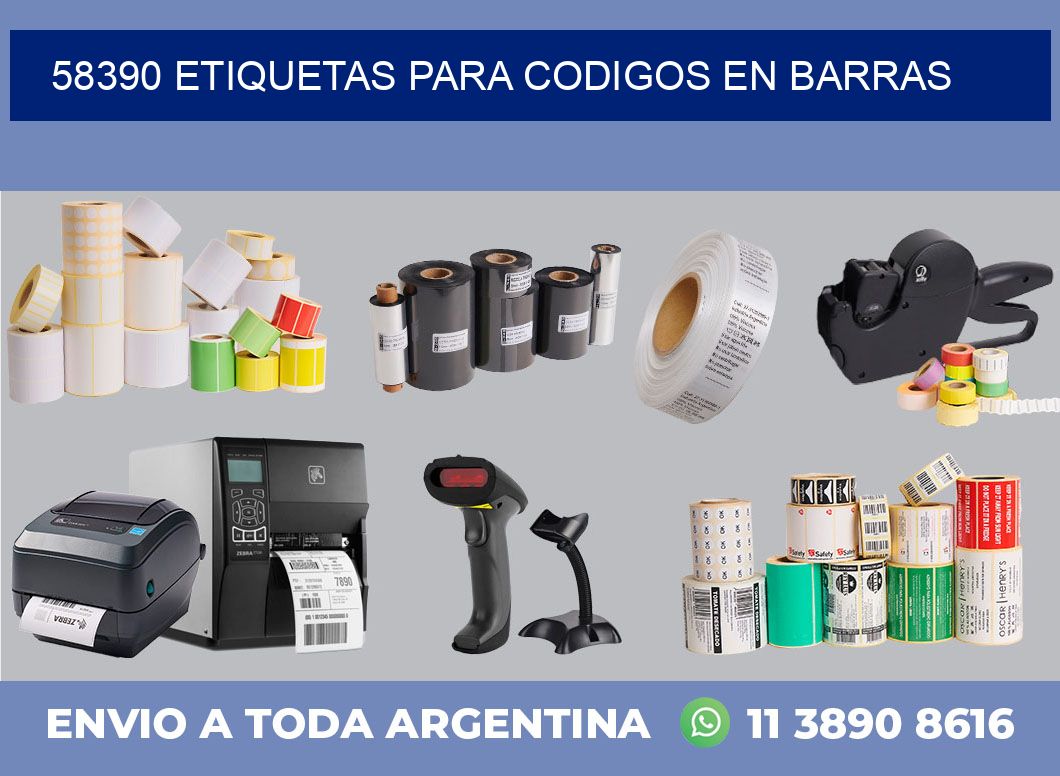 58390 ETIQUETAS PARA CODIGOS EN BARRAS