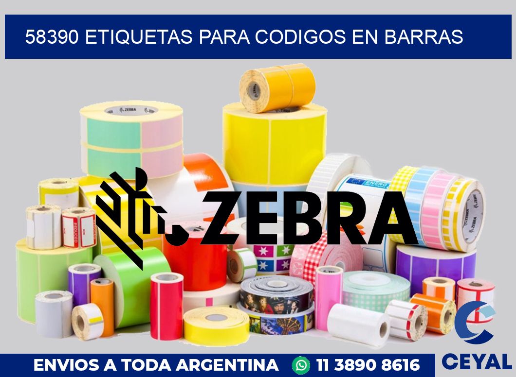 58390 ETIQUETAS PARA CODIGOS EN BARRAS