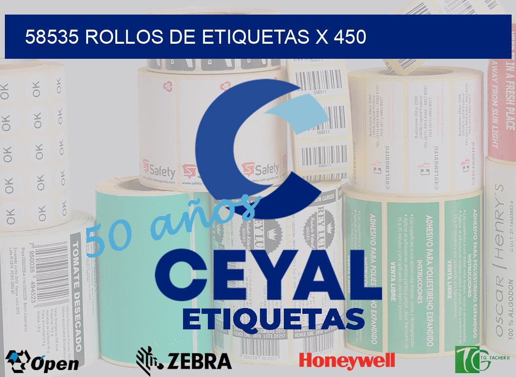58535 rollos de etiquetas x 450