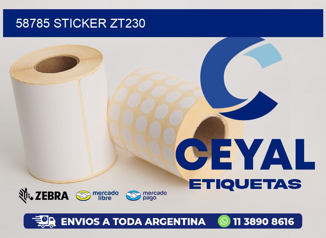 58785 STICKER ZT230