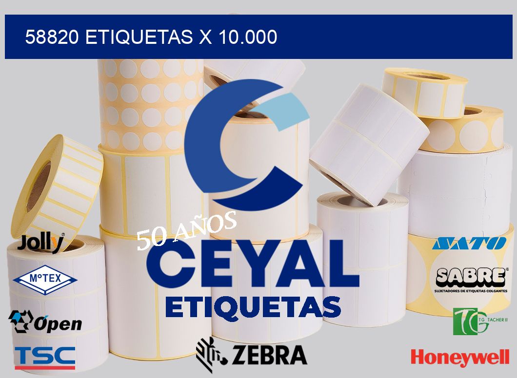 58820 Etiquetas x 10.000