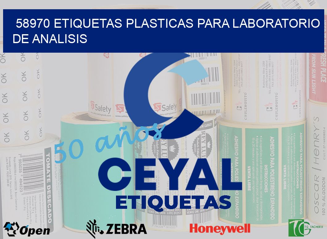 58970 ETIQUETAS PLASTICAS PARA LABORATORIO DE ANALISIS