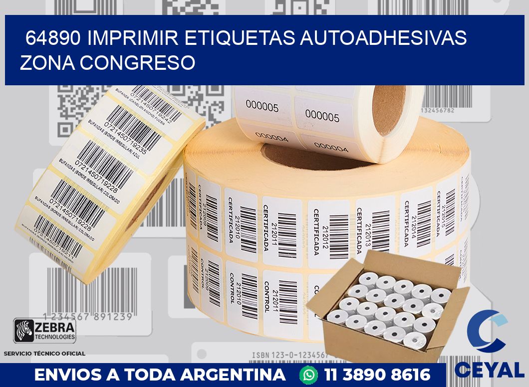 64890 IMPRIMIR ETIQUETAS AUTOADHESIVAS ZONA CONGRESO