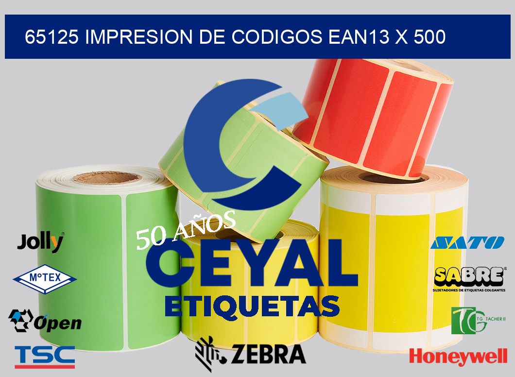 65125 impresion de codigos EAN13 x 500