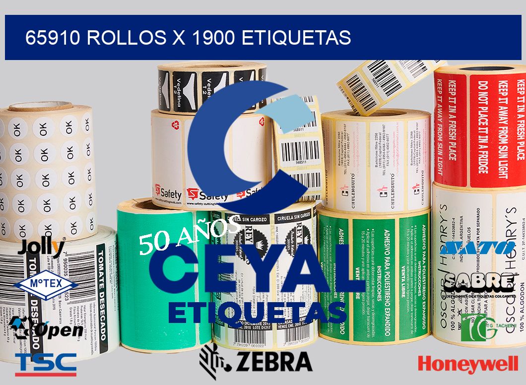 65910 Rollos x 1900 etiquetas