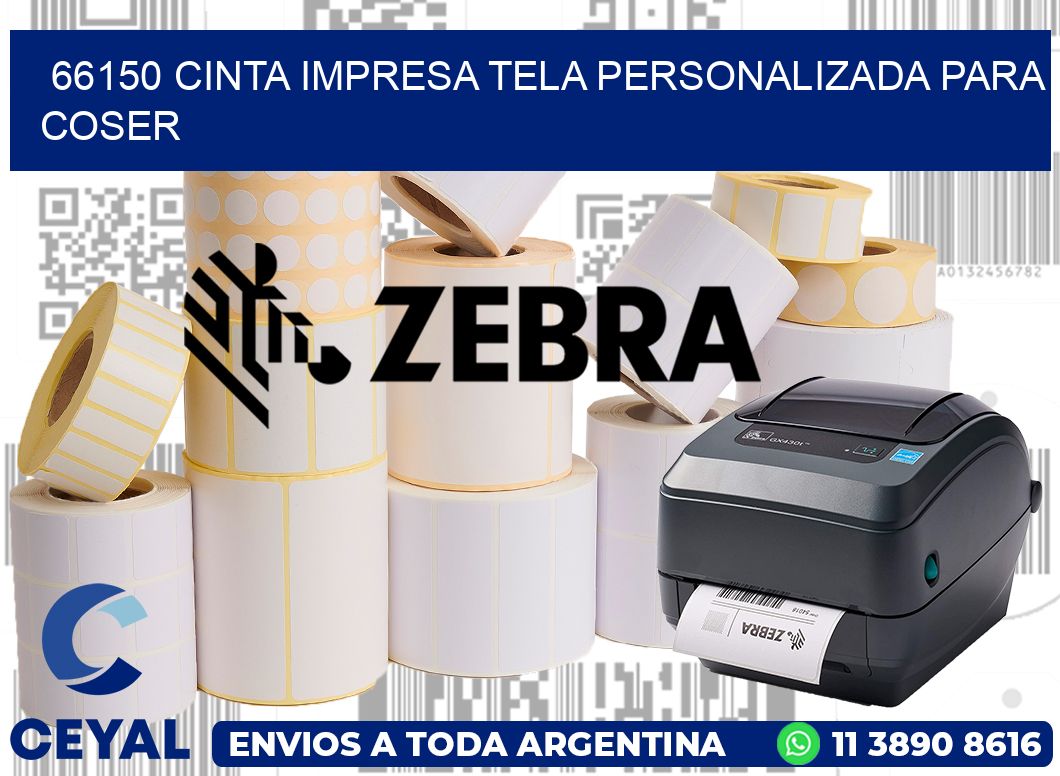 66150 CINTA IMPRESA TELA PERSONALIZADA PARA COSER