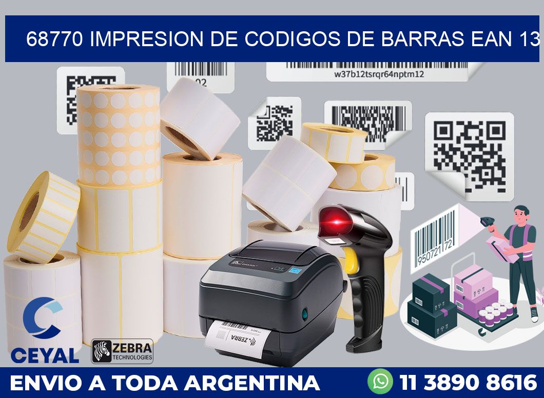 68770 IMPRESION DE CODIGOS DE BARRAS EAN 13