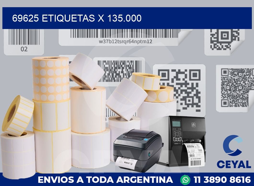 69625 Etiquetas x 135.000