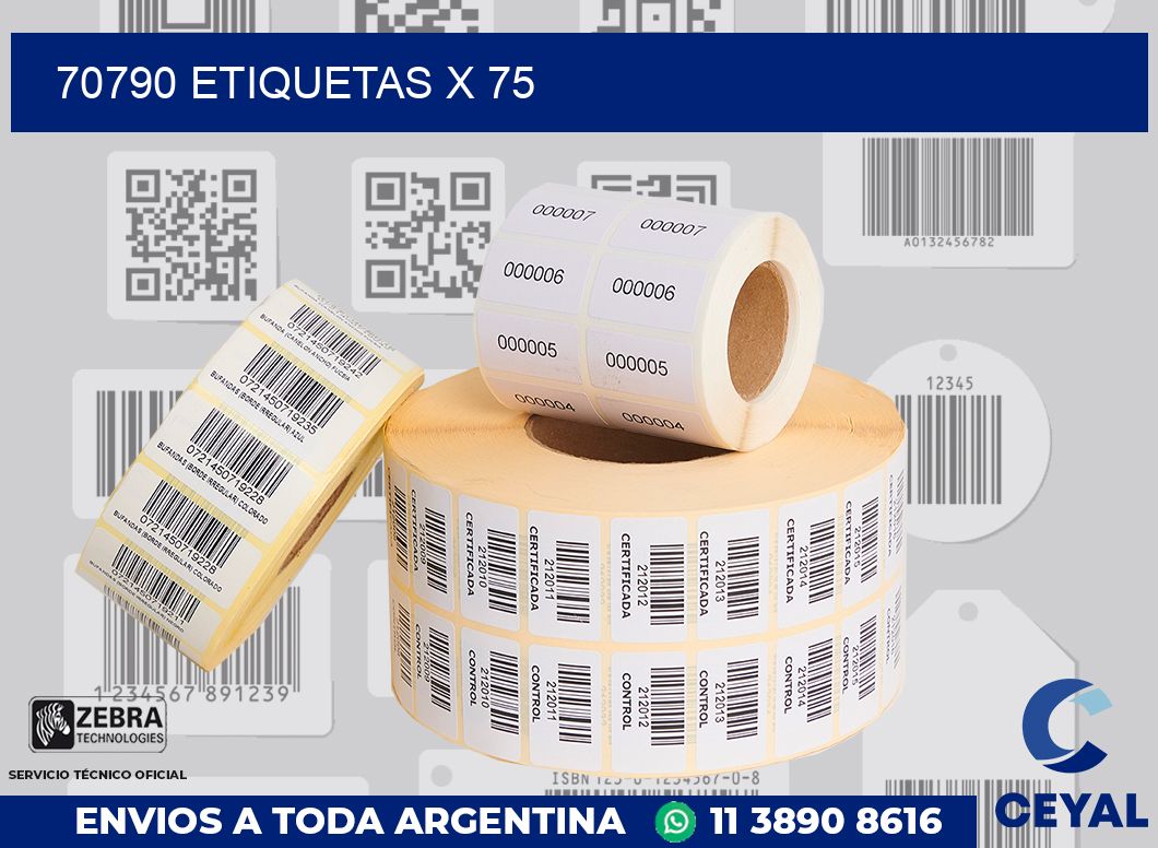 70790 Etiquetas x 75