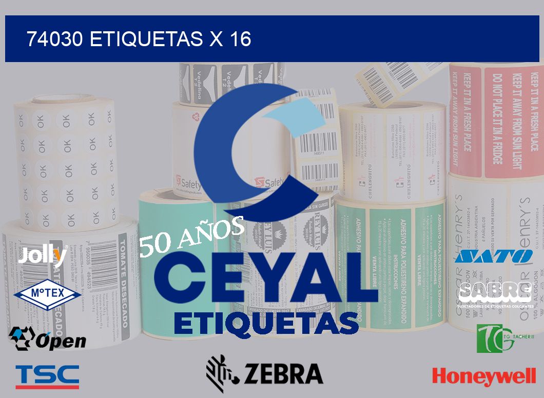 74030 Etiquetas x 16