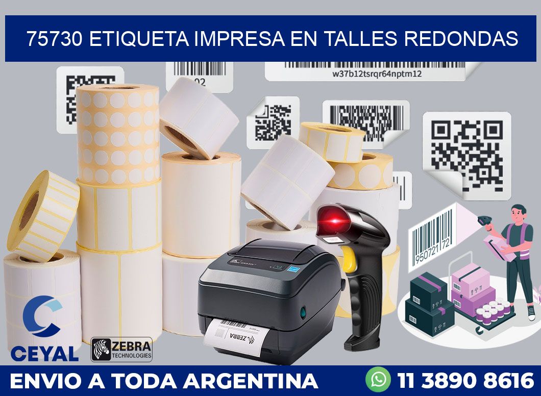 75730 ETIQUETA IMPRESA EN TALLES REDONDAS