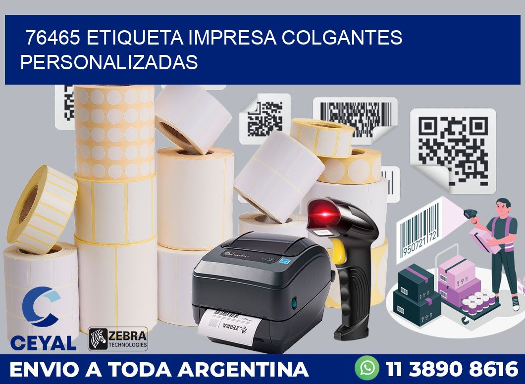 76465 ETIQUETA IMPRESA COLGANTES PERSONALIZADAS