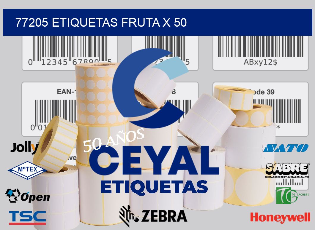 77205 etiquetas fruta x 50