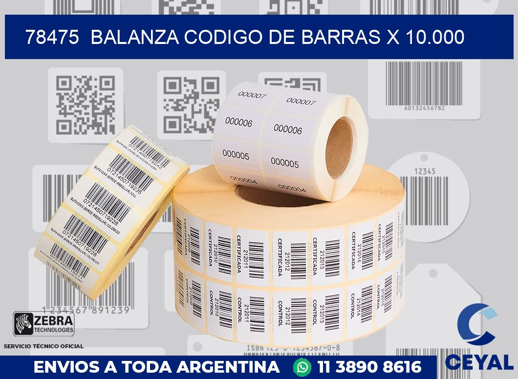 78475  balanza codigo de barras x 10.000