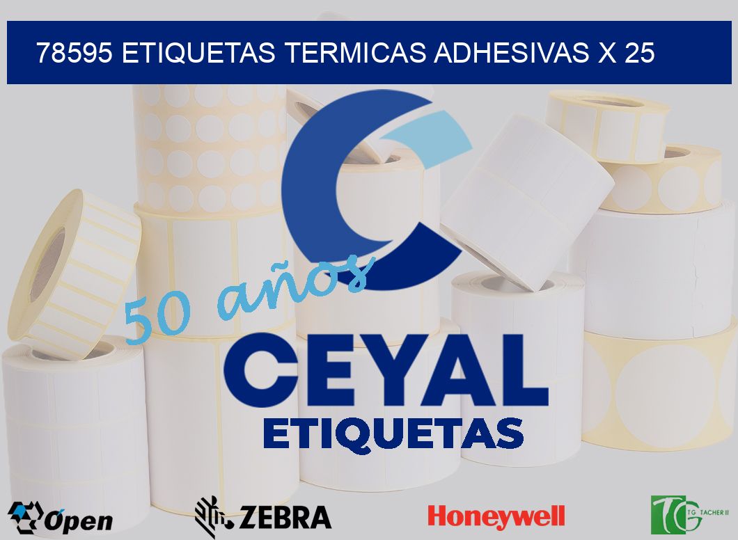 78595 etiquetas termicas adhesivas x 25
