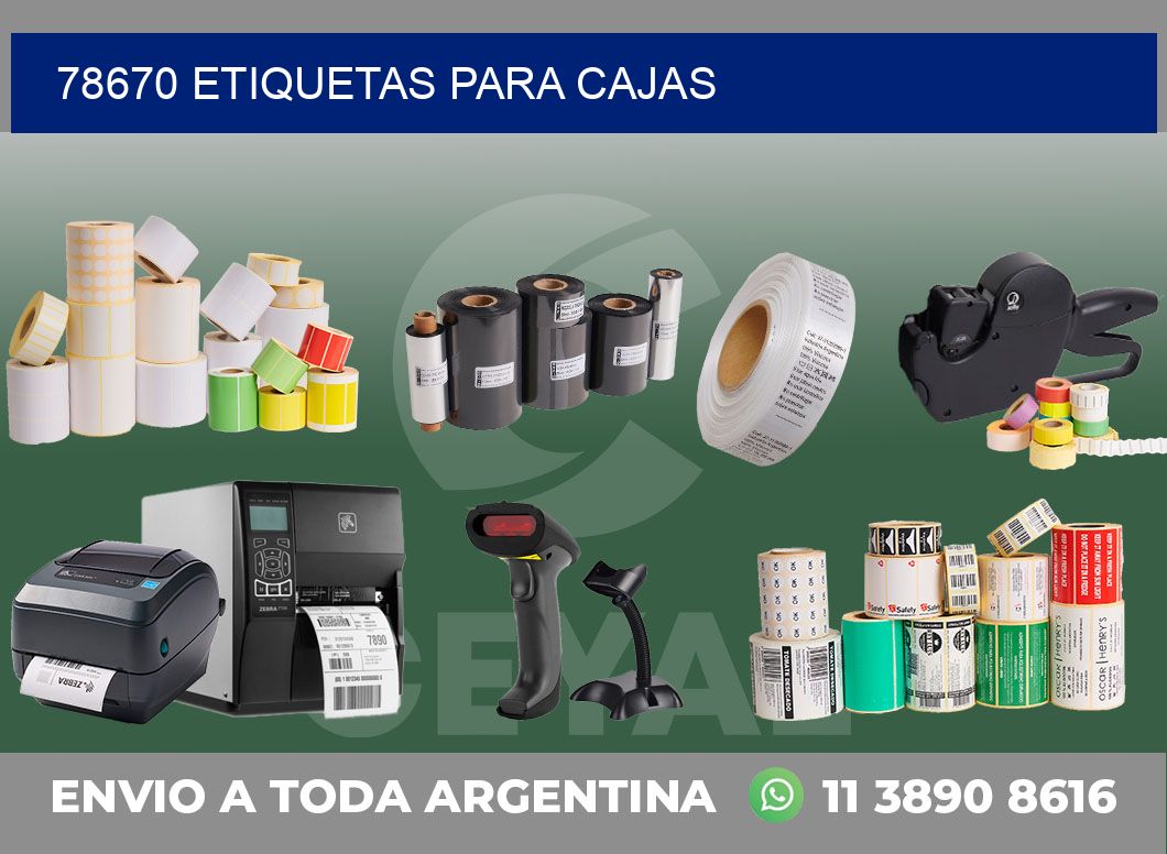 78670 ETIQUETAS PARA CAJAS