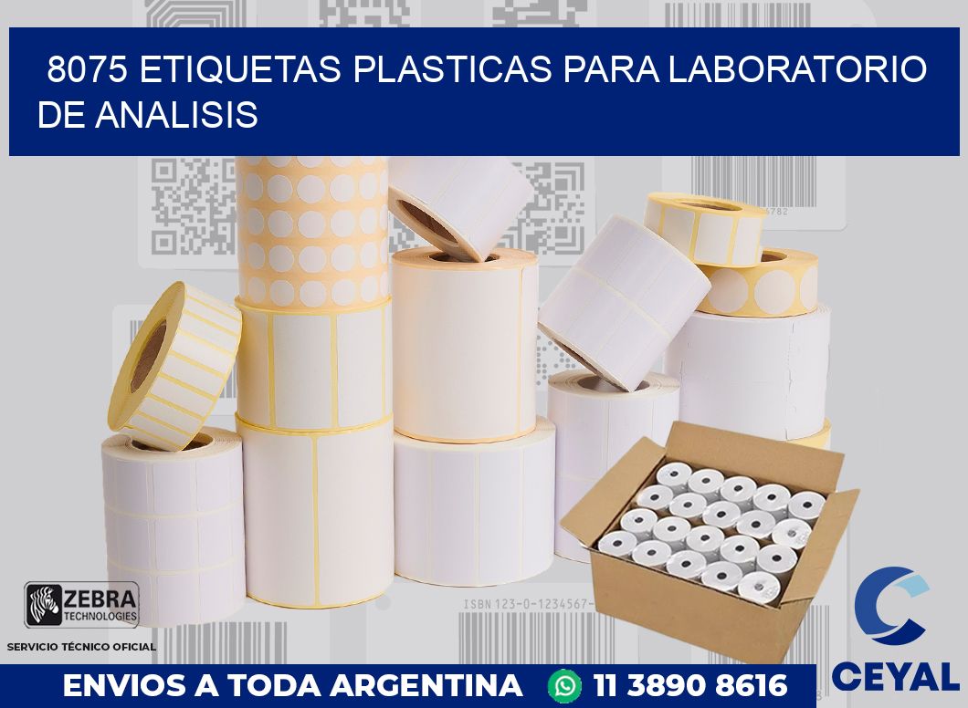 8075 ETIQUETAS PLASTICAS PARA LABORATORIO DE ANALISIS