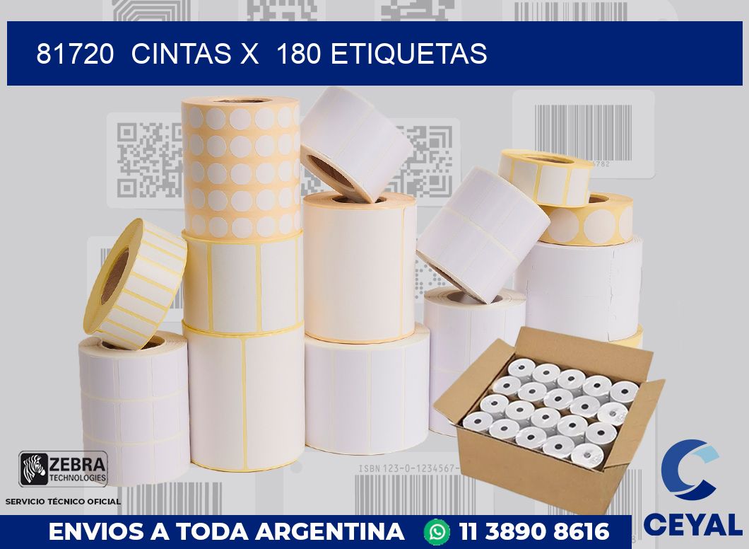 81720  cintas x  180 etiquetas