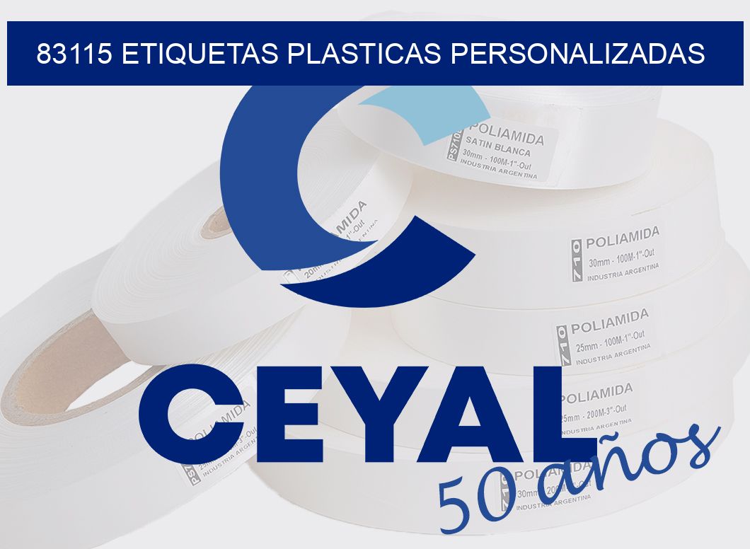 83115 ETIQUETAS PLASTICAS PERSONALIZADAS