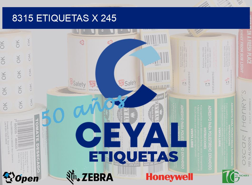 8315 Etiquetas x 245
