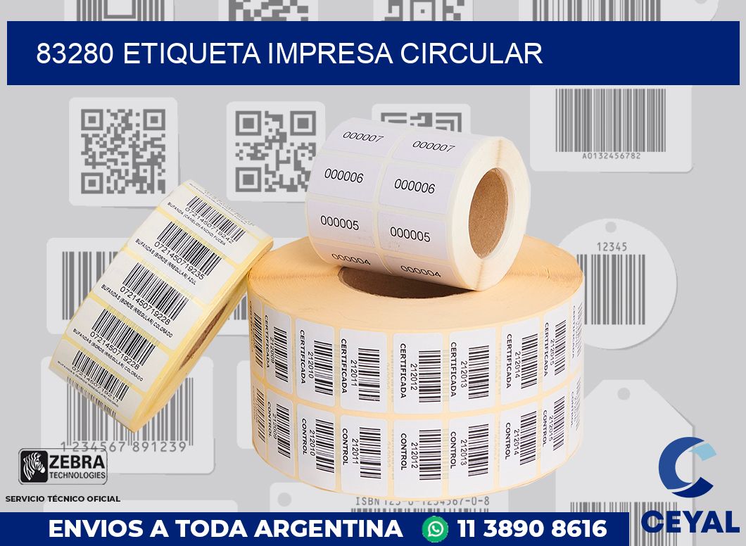 83280 ETIQUETA IMPRESA CIRCULAR