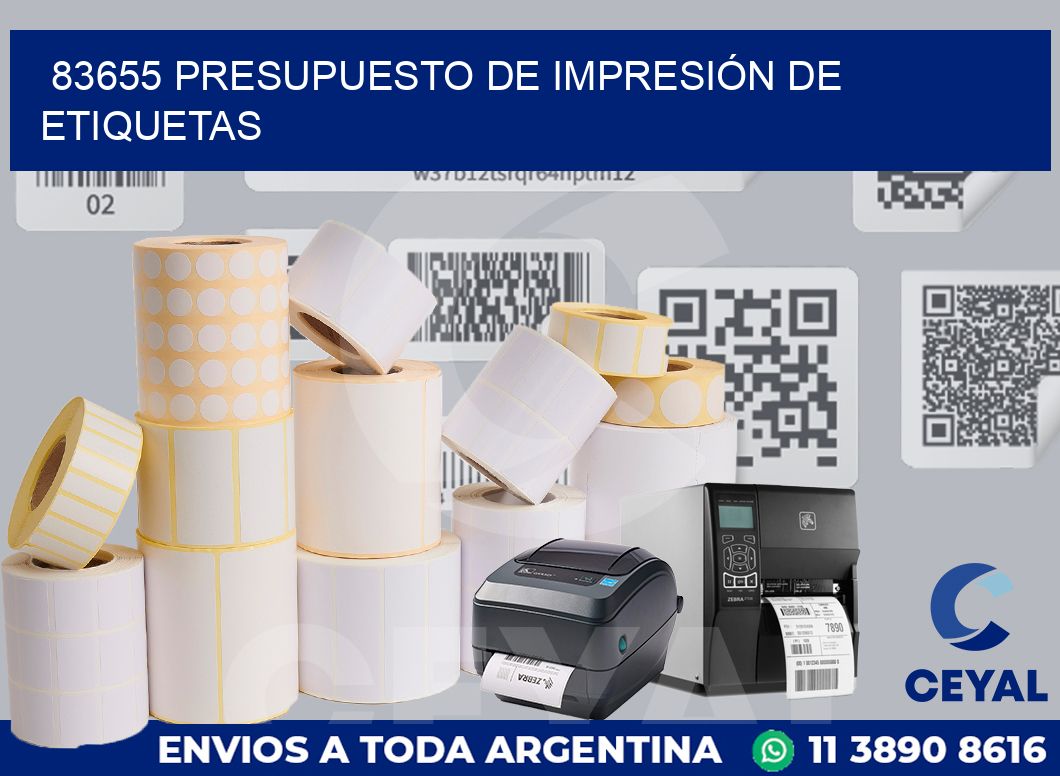 83655 PRESUPUESTO DE IMPRESIÓN DE ETIQUETAS