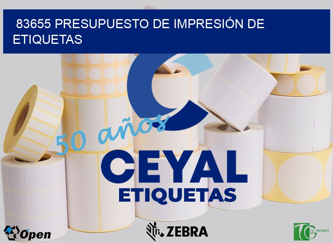 83655 PRESUPUESTO DE IMPRESIÓN DE ETIQUETAS