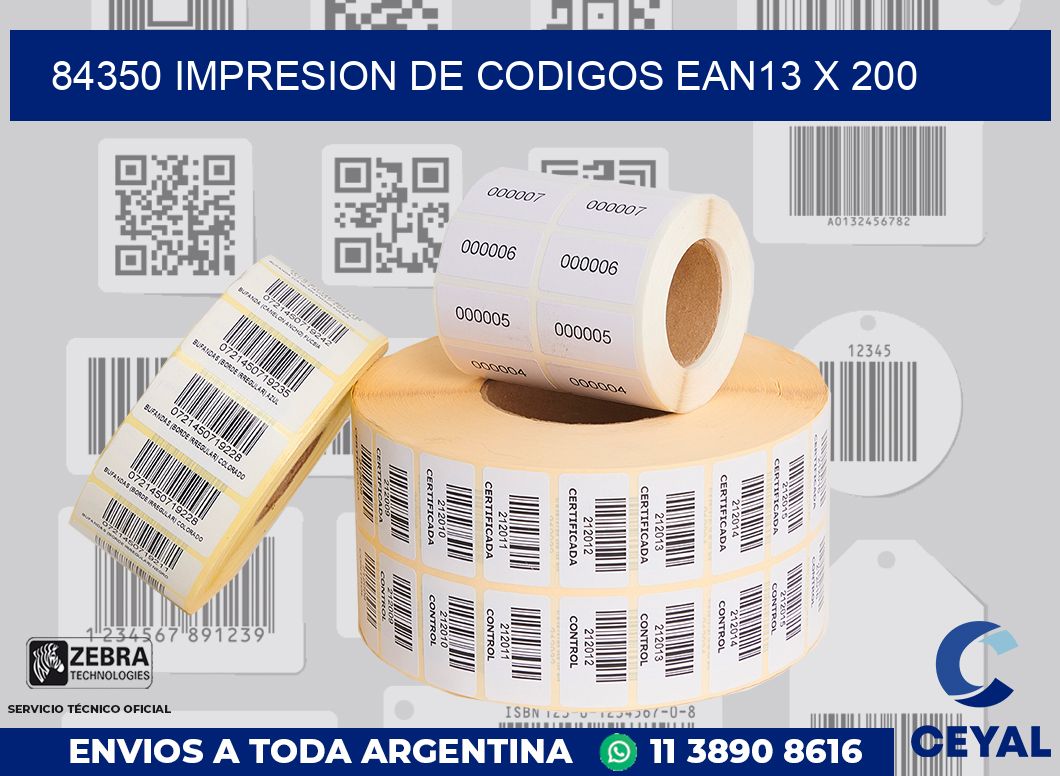 84350 impresion de codigos EAN13 x 200