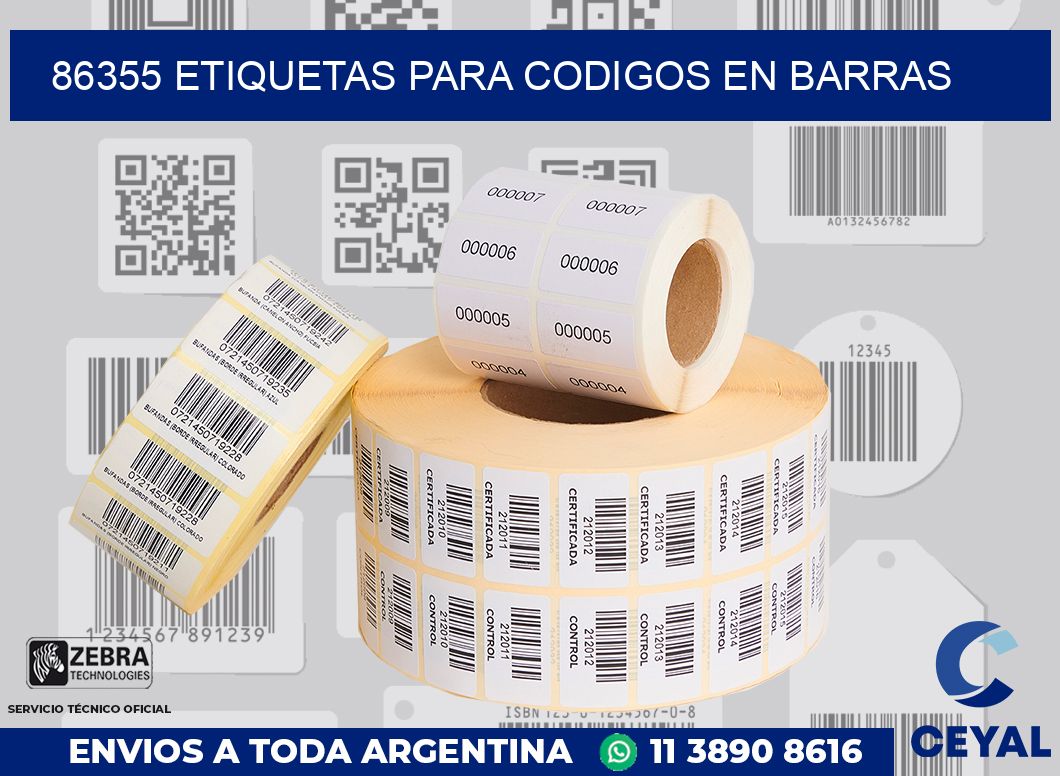 86355 ETIQUETAS PARA CODIGOS EN BARRAS